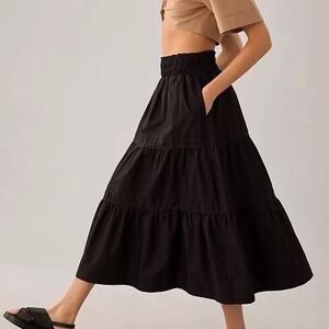 Anthropologie Somerset Maxi Skirt, Black Women's 1X